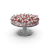 Fancy Crystal Bowl with Kinder Choco Bons PNG & PSD Images