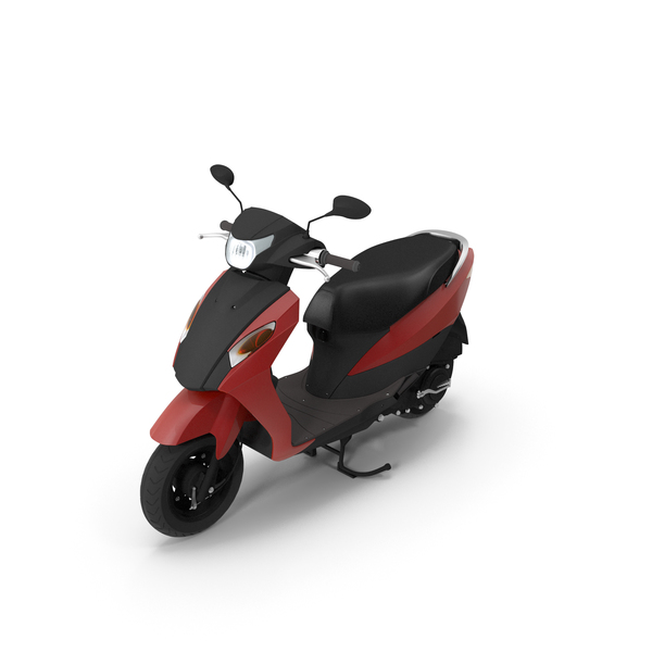 Red And Black Colored Scooter PNG & PSD Images