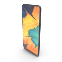 Samsung Galaxy A30 Black PNG & PSD Images
