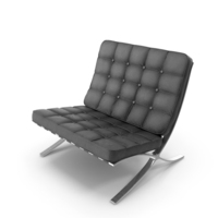 Black Barcelona Leather Chair PNG & PSD Images