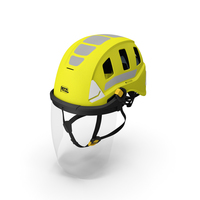 Petzl Strato Vent Hi-Viz Helmet with Fase Shield PNG & PSD Images