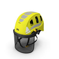 Petzl Strato Vent Hi-Viz Helmet with Mesh Shield PNG & PSD Images