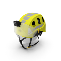 Petzl Strato Vent Hi-Viz Helmet with Visor and Flashlight PNG & PSD Images