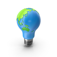 World Map on Bulb PNG & PSD Images