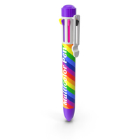 Rainbow Multicolor Ballpoint Pen PNG & PSD Images
