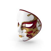 Red Full Face Carnival Mask PNG & PSD Images