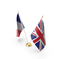 Table Flags United Kingdom and France PNG & PSD Images