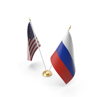 Table Flags USA and Russia PNG & PSD Images