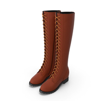 Lacing Knee High Boots PNG & PSD Images