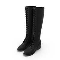 Knee High Black Boots PNG & PSD Images