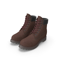 Leather 6-inch Boots 2 Colors PNG & PSD Images