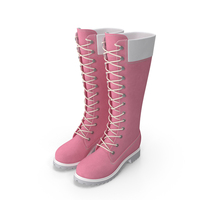 Leather 14-inch Pink Boots PNG & PSD Images