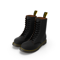 Leather Black Boots PNG & PSD Images
