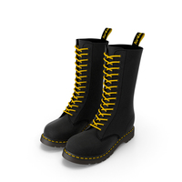 Leather Black Boots PNG & PSD Images