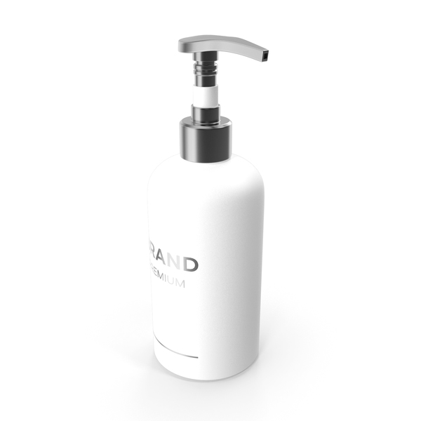 White Cosmetic Pump Bottle PNG & PSD Images