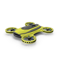Yellow Cargo Quadrocopter Drone PNG & PSD Images