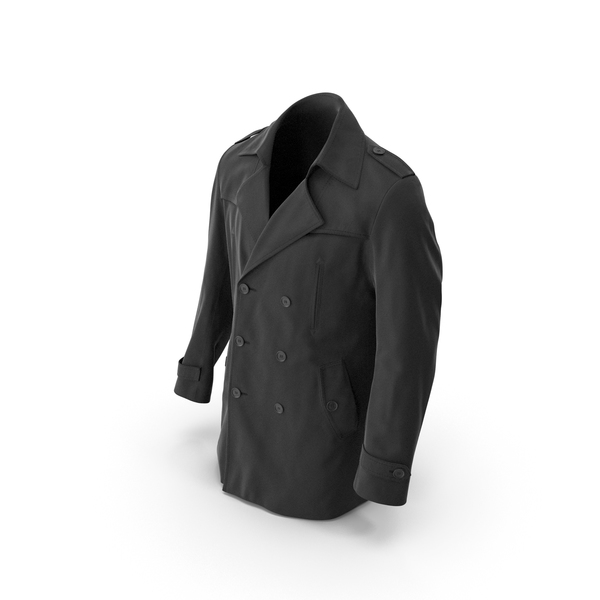 Men's Coat Black PNG & PSD Images