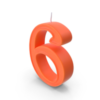 Candle Number 6 No Light PNG & PSD Images