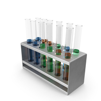 Rack with Random Test Tubes PNG & PSD Images