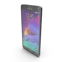 Samsung Galaxy Note 4 Charcoal Black PNG & PSD Images