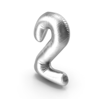 Foil Balloon - Digit Two PNG & PSD Images