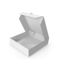 Pizza Box White Paper 4 inch Open PNG & PSD Images