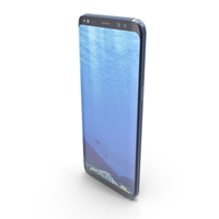 Samsung Galaxy S8 Coral Blue PNG & PSD Images