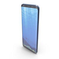 Samsung Galaxy S8 Plus Coral Blue PNG & PSD Images