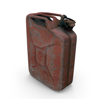 Old Red Rusty Gasoline Canister PNG & PSD Images