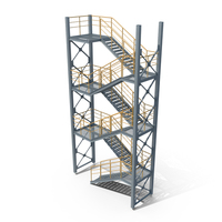 Industrial Stair 4 Stackable PNG & PSD Images