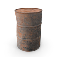 Low/High Poly Old Oil Rust Barrel PNG & PSD Images