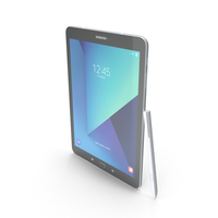 Samsung Galaxy Tab S3 9.7 Silver With Pen PNG & PSD Images