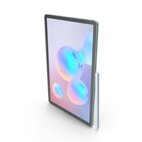 Samsung Galaxy Tab S6 Cloud Blue with Pen PNG & PSD Images