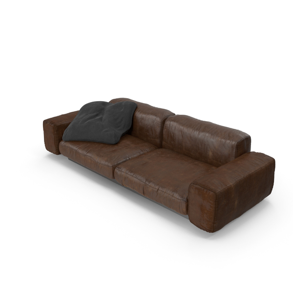 Couch (Leather/Aged) PNG & PSD Images