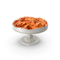 Fancy Porcelain Bowl with Crinkle Cut Wavy BBQ Potato Chips PNG & PSD Images