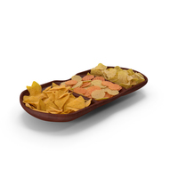 Compartment Bowl with Mixed Salty Chips Snacks PNG & PSD Images