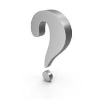 Question Mark Steel or Plastic Grey PNG & PSD Images