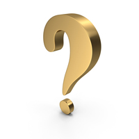 question mark Gold PNG & PSD Images