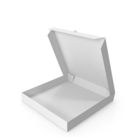 Pizza Box White Paper 12 inch Open PNG & PSD Images