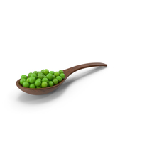 Wood Spoon With Green Peas PNG & PSD Images