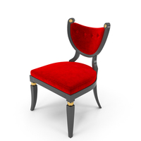 Elledue Red Velvet Club Chair PNG & PSD Images