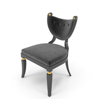 Elledue Black Velvet Club Chair PNG & PSD Images