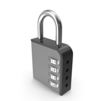 Combination Lock Black PNG & PSD Images