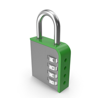 Combination Lock Green PNG & PSD Images