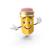 Cartoon Pencil Present PNG & PSD Images