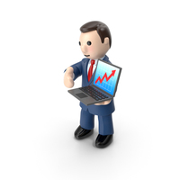 Cartoon Businessman with Notebook PNG & PSD Images