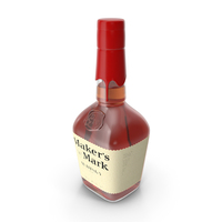Maker's Mark Bourbon Whisky Bottle PNG & PSD Images