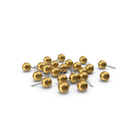 Pile Of Gold Push Pins PNG & PSD Images