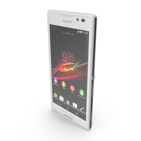 Sony Xperia C White PNG & PSD Images