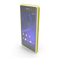 Sony Xperia E3 & E3 Dual Yellow PNG & PSD Images